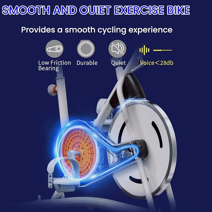 NAYSAYE Exercise Bike, Adjustable Stationary Bikes with Smartphone Mount, Professional Exercise Bike with Digital Pulse Display for Home and Office
