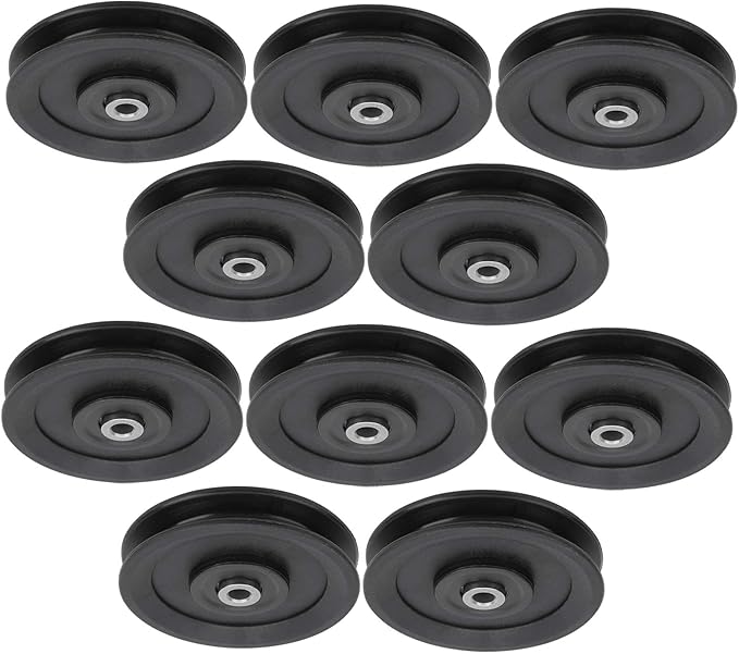 10pcs 115mm Nylon Fitness Bearing Pulley, Gym Accessory Strength Training Equipment, Home Gym Attachments with Iron Core, Durable Exercise Pulley for Health Club and F
