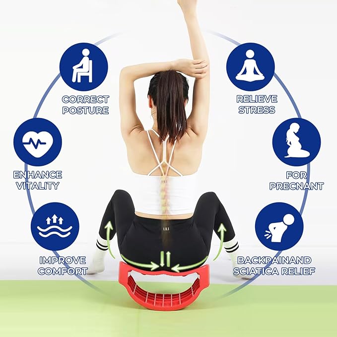 Posture Cushion for Pelvic Alignment and Ergonomic Chair Pilates Equipment Yoga Wedge to Prevent Slouching and Promote a Straight Back for Office Study Meditation Car and Postpartum Recovery