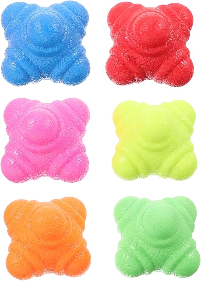 KESYOO 6pcs Baseball Goalkeeper Training Equipment Hexagonal Exercise Balls for Reaction Agility Speed Reflexes Home Sports