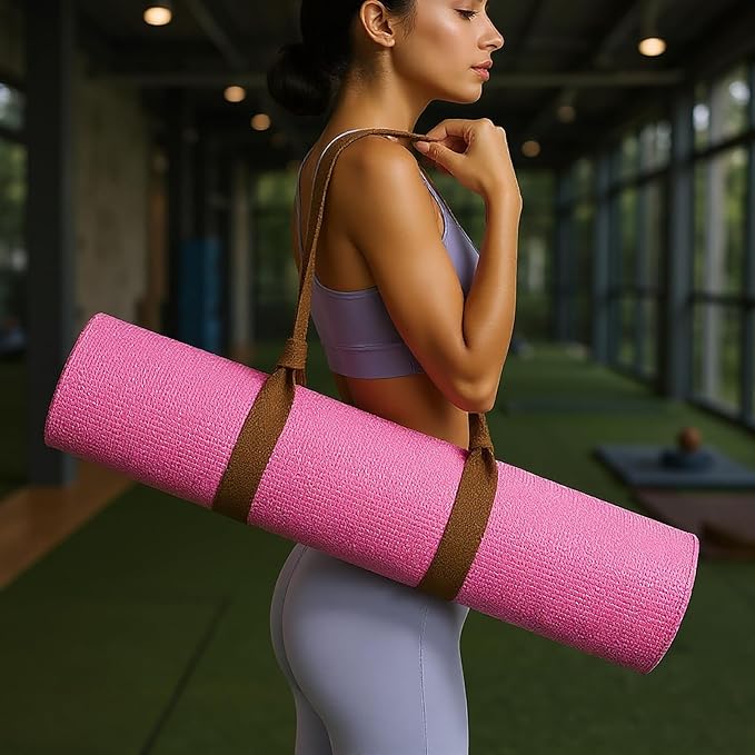 Yoga Mat Carrier Strap, Adjustable Thick Band for Carring Large Mats & Professional Stretching