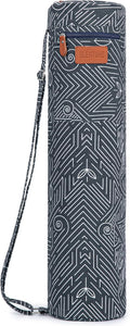 Canvas Yoga Mat Bag with Adjustable Strap & Pockets, Full-Zip Travel Gym Tote for Women & Men, Fits 1/4" & 1/3" Thick Mats, Lightweight Carrier for Yoga, Studio, Workout, Outdoor Use