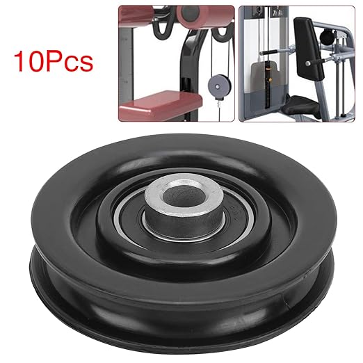 10PCS Fitness Bearing Pulleys – Nylon & Iron Home Gym Attachments for Exercise Strength Training Equipment (90mm)