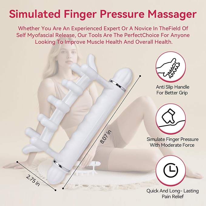 Fascia Blaster, Fascia Massage Tool for Tighten Skin Lymphatic Drainage Trigger Point Deep Tissue Neck,Shoulder,Lower Back,Psoas,Thighs, Gift for Women & Men