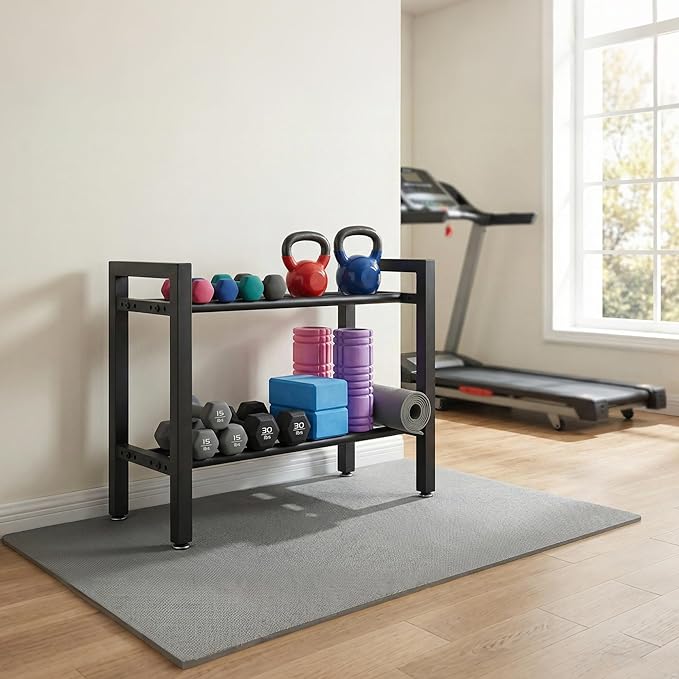 Dumbbell Rack, 2-Tier | 3-Tier Weight Rack for Home Gym, 300LB | 450LB Adjustable Dumbbell Rack Stand Only Weight Storage Rack Gym Organizer