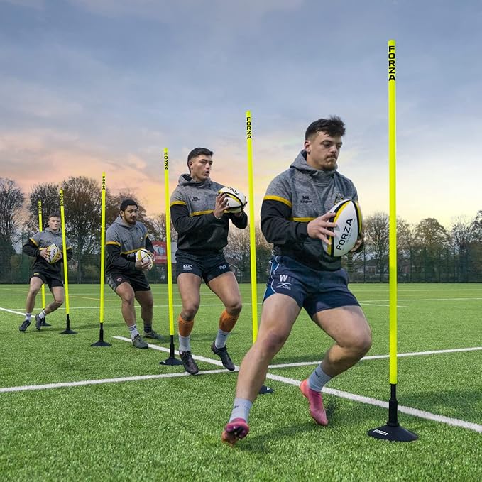 NWS Forza Spring Loaded Agility Poles | Improve Endurance, Speed & Footwork - Available in Packs of 8 or 16