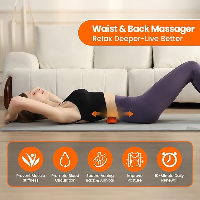 Manual Deep Tissue Muscle Massager, Myofascial Release & Trigger Point Massage Tool for Neck, Shoulder, Back, Pelvis & Full Body, Pain Relief, Stretching & Portable, Ideal Gift