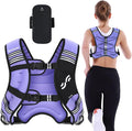 Sportneer Weighted Vest Woman: 8lb/12lb/15lb/20lb/25lb Weight Vest for Walking with Phone Bag, Adjustable Women Weighted Vest for Running Rucking Vest for Jogging Strength Training Weight Loss
