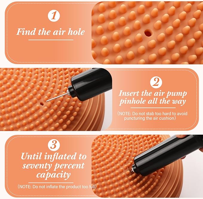 Libima 4 Pcs Wiggle Seat Inflated Wobble Cushion for Sensory Kid 13 Inches Balance Disc Flexible Seating for Classroom Sensory Pad for Chair Wiggle Cushion
