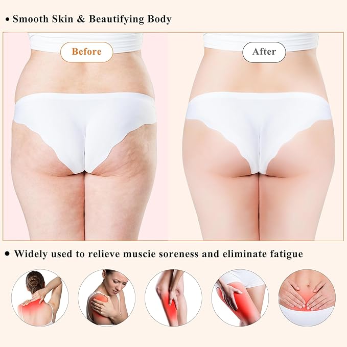 7-in-1 Wood Therapy Massage Tools Lymphatic Drainage Massager for Muscle Pain Relief | Maderoterapia Kit Body Sculpting Tools for Anti-Cellulite, Body Shaping