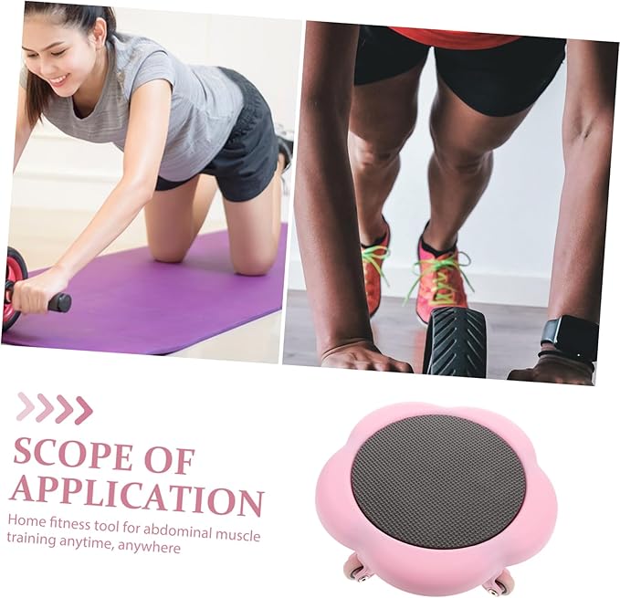 Floral Gliding Ab Exercise Wheel Five-wheel Core Sliders for Fun Design for Abdominal Muscle Sculpting and Tightening Convenient Fitness Tool