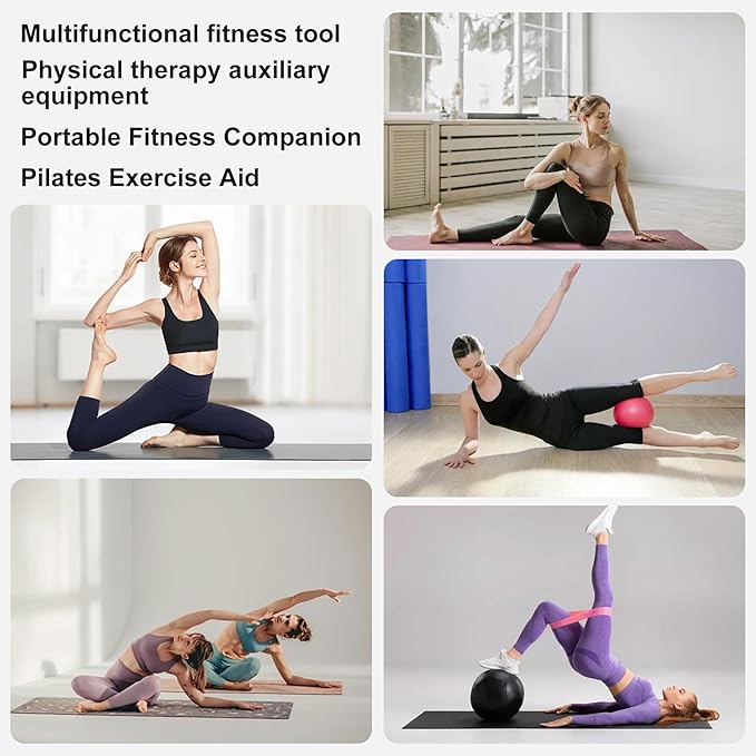 Home Pilates Kit for Women， Pilates Essentials Kit for Women，Pilates Equipment，14 Inch Fitness Circle, 9 Inch Yoga Ball 5 Resistance Bands for Beginners Home Workouts