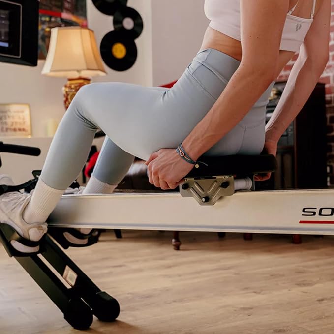 New 2023 Rowing Machine, SR550 Sole Fitness Rower, Foldable Rowing Machines for Home Use, Bluetooth, Touch Screen, Heart Monitoring, Air & Magnetic Resistance Row Machine, Rowers for at Home Exercise