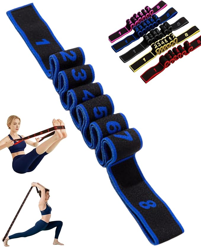 Fitness Resistance Band for Stretching and Yoga,Numbered Resistance Band,Adjustable Fashion Puller Exercise with Clear Markings