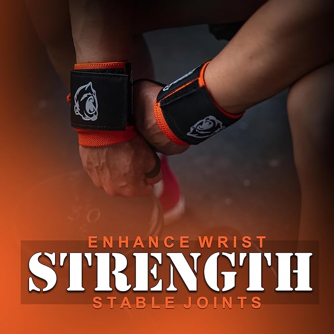 Beast Power Gear Wrist Wraps for Weightlifting 18” Premium Quality Wrist Support for Bodybuilding Heavy Duty Thumb Loop Powerlifting, Strength Training for Men and Women