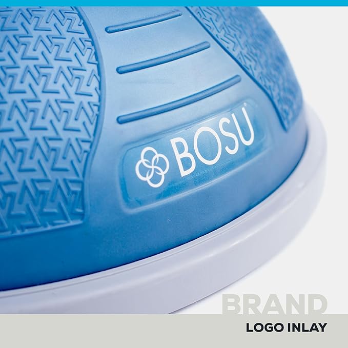 BOSU NexGen 25IN Home Fitness Exercise Gym Strength Flexibility Balance Trainer with Rubberized Non Skid Surface and Hand Air Pump