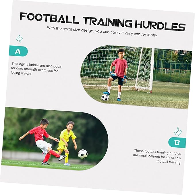 TOYANDONA 5pcs Football Hurdles for Agility Training Weatherproof Speed Barriers High for Outdoor Soccer Practice Skills and Strength
