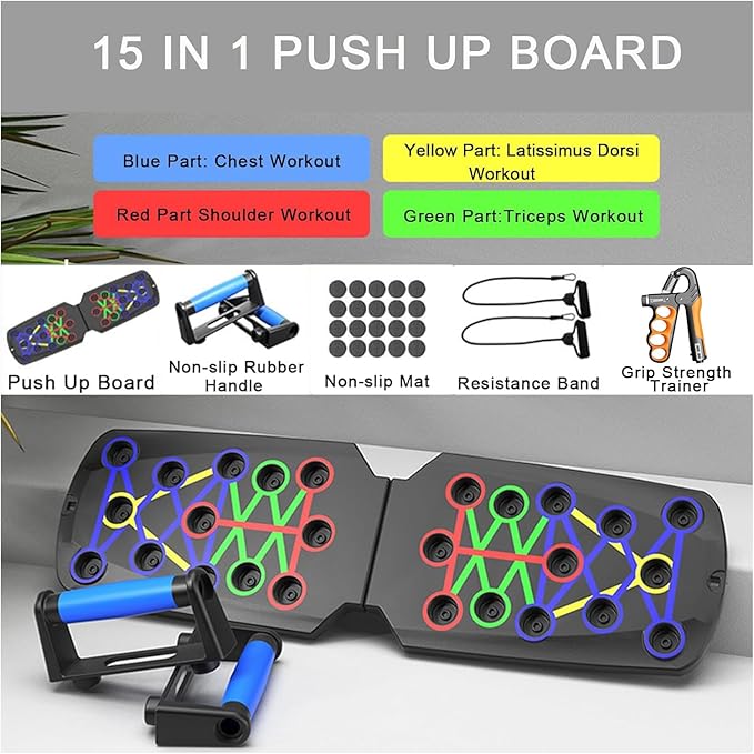 Pilates Board | Portable Pilates Reformer Equipment & Ski Balance Board for Home Workout | 12 in-1 Split Pilates Reformer Machine with Digital Timer | Home Pilates Kit for Gym,Abs,Fitness,Exercise