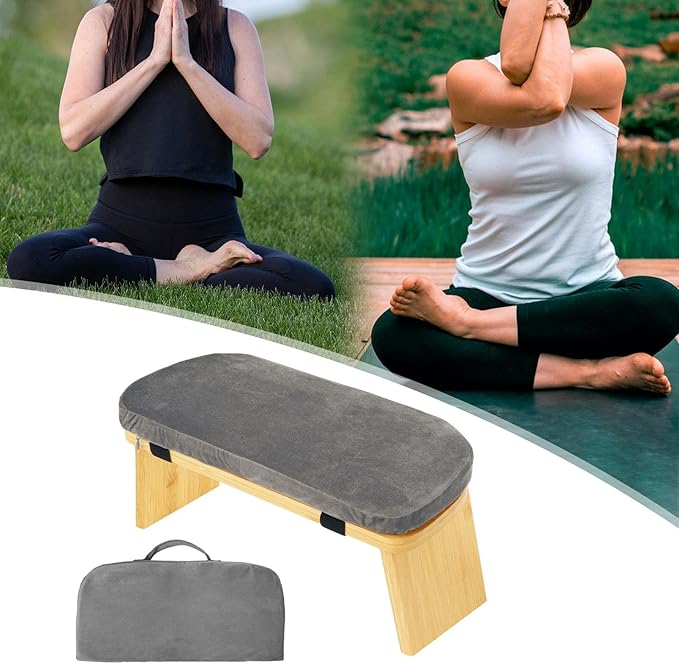 Bamboo Meditation Bench for Sitting and Kneeling, Ideal for and Prayer