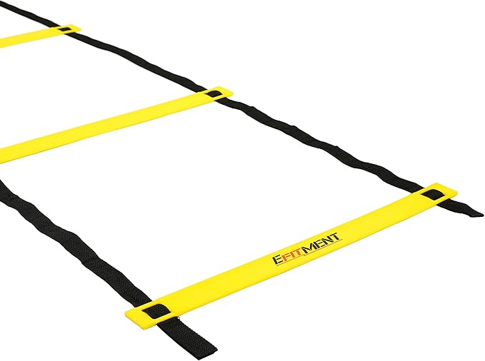 EFITMENT Speed Ladder, Agility Ladder Speed Training Equipment w/Carrying Bag – 11 Rung 13.5ft for Fitness Speed Training, Obstacle Course, Footwork, Soccer – A008
