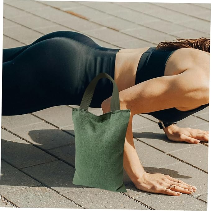 2Kg Canvas Weighted Sandbag with Handle Empty Fitness Bag for Yoga Weight Training Versatile Durable Design for Workouts and Exercise