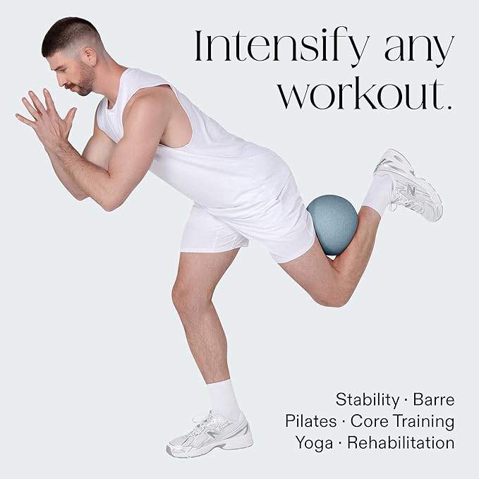Bala Pilates Ball, Non-Weighted Exercise Ball - Small 8" Yoga Ball for Barre, Stretching, Strength & Core Training - Workout Accessory with Mini Pump for Home Gym & Fitness Routines - 100% PVC