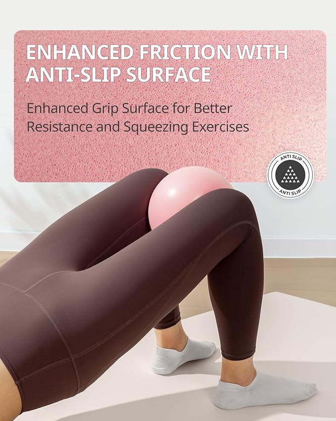 Trideer Pilates Ball - 7-8 inch with Pump, Small Core Ball for Yoga, Barre, Physical Therapy