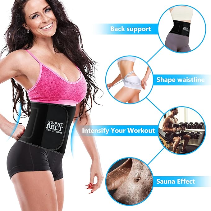 MORECOO Waist Trainer for Women/Men, Sculpt Touch Sweat Band for Stomach, Waist Trimmer for Women Workouts &Speed Belly Sweat