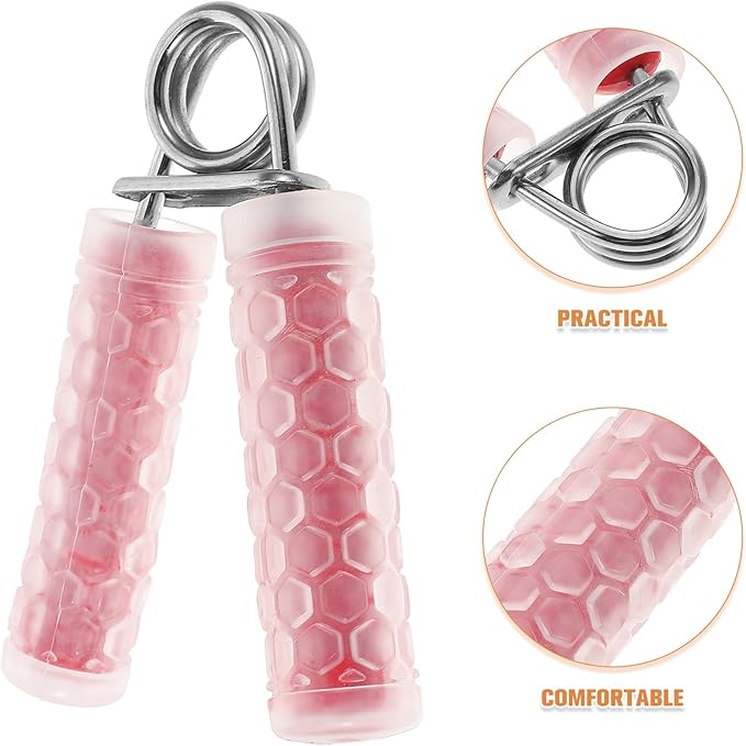 Ciieeo Grip Strength Trainer Finger Exerciser Forearm Grip Strengthener Red Crystal Hand Spring Strength Training Device for Home Gym Fitness
