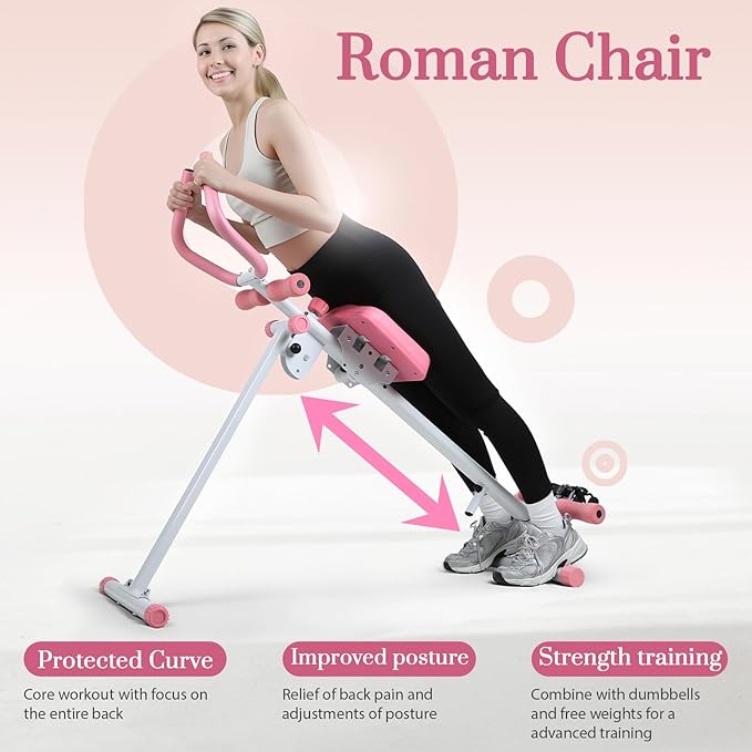 4-in-1 Foldable Ab Machine, 5-Level Adjustable Ab Glider Machines with LCD Display, Abdominal Trainer for Stomach Workout, Ab Workout Equipment for Home Gym, Full Body Fitness