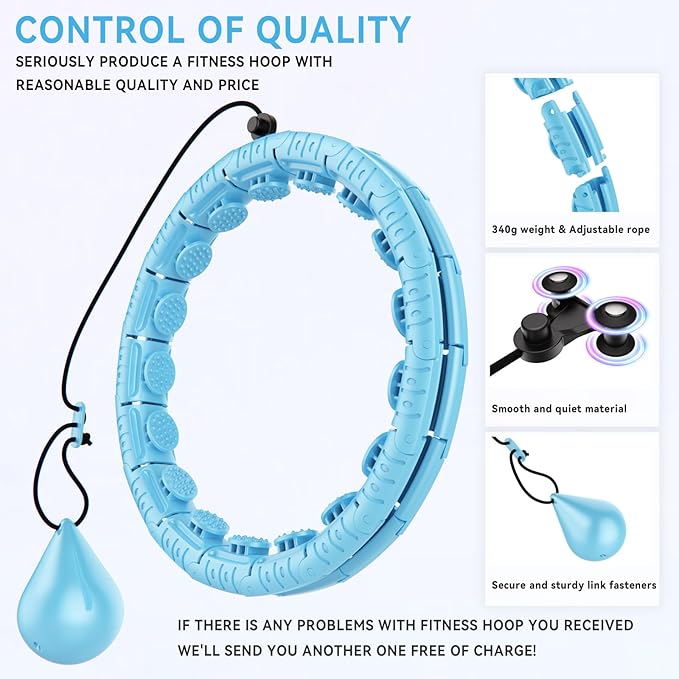 Weighted Fitness Hoop for Adults Weight Loss,Infinity Weighted Hoop Plus Size with Sweat Belt,Waist Trainers for Women,Exercise Hoop Womens Weight Loss at Home