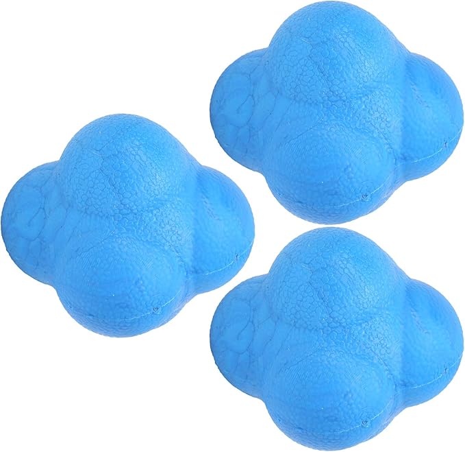 3Pcs Bounce Reaction Balls, TPR Material, Speed Coordination Training Set for Athletes, Portable and Durable Multisport Tools, Size 2.8x2.2in