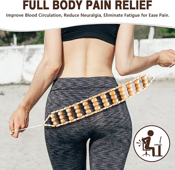 Wood Therapy Massage Tools 7-in-1, Wooden Lymphatic Drainage Massager Body Cellulite Massage Tool, Maderoterapia Kit Cellulite Massager for Body Sculpting,Contouring,Relief Muscle