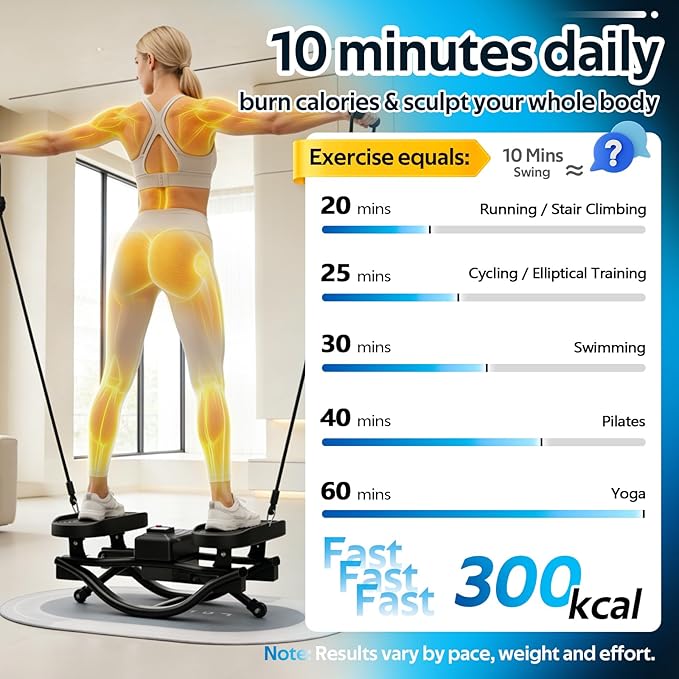 3D Motion Rocking Lateral Stepper with Silent Pad, Side to Side Stepper for Home Full Body Workout - lateral rocker side stepper for exercise, 220 lbs Weight Capacity