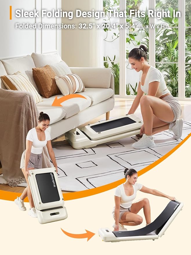 WALKINGPAD C2 Foldable Walking Pad Treadmill, Colorful Under Desk Treadmill for Home Office, Stylish Compact Design, No Assembly Needed