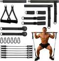 Pilates Bar Kit with Resistance Bands for Men, Heavy Duty Home Gym Equipment for Full Body Workout, Strength Training, Legs, Hips, Arms, Abs, Chest – Portable Pilates Stick