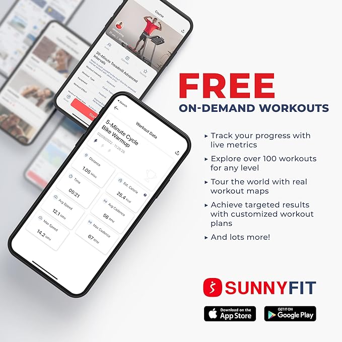 Sunny Health & Fitness Upright Elliptical Machine, Full Body Cardio Exercise with Adjustable Resistance, Arm and Leg Workout Machine, SunnyFit App via Bluetooth Optional Electro-Magnetic Resistance