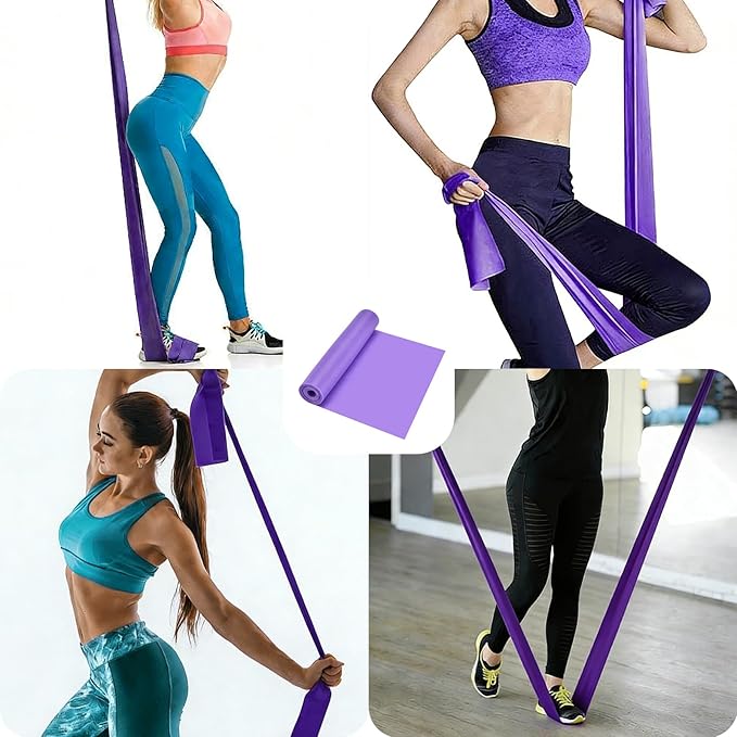 Resistance Bands Long Non-Latex Elastic Stretch Bands Work Out Band for Working Out Women or Men, Exercise Bands Set Yoga, Pilates, Gym,