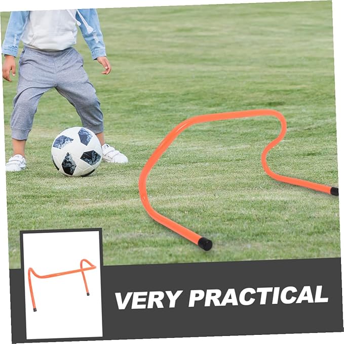 GALPADA 4pcs Speed Hurdles Set 15cm Plastic Agility Track Hurdles for Football Basketball Training Youth Sports Conditioning Equipment