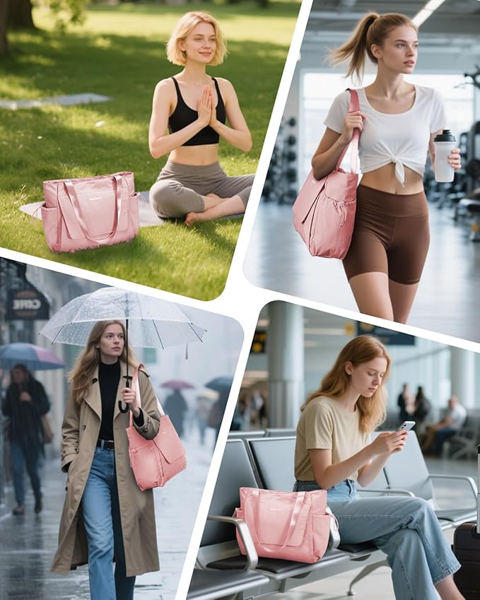 sportsnew Yoga Mat Bag Tote Yoga Gym Bags For Women Men with Waterproof Wet Pocket & Hook-and-loop, Quick Access Storage Yoga Mat Bag Carrier