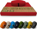 Bean Products Meditation Cushion Mat Set - Zafu Floor Pillow Organic Buckwheat Pillow + Cotton Filled Zabuton Prayer Pad - Meditation Pillow Yoga Knee Pad - Made in USA - 14" Round or 18" Oval