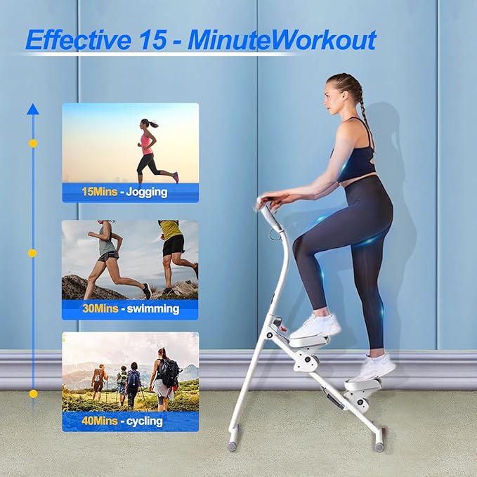 Steppers for Exercise at Home, Vertical Climber Workout Machine, Stair Climber for Full Body Workout with Adjustable Handlebar, Perfect for Women Men