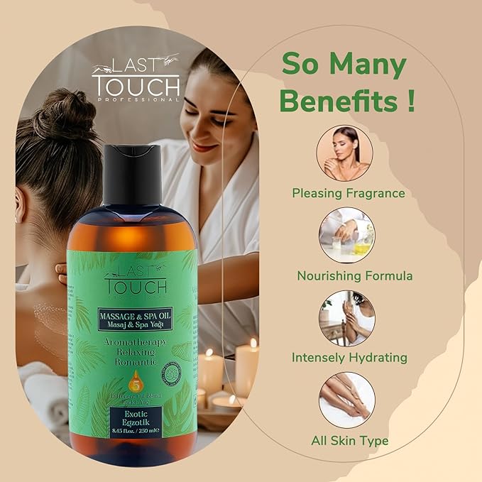 Sensual Massage Oil for Couples Sexual - Massage Oils for Date Night - Massage Oil for Massage Therapy - Aromatherapy Oil for Intimate Moments (Exotic)