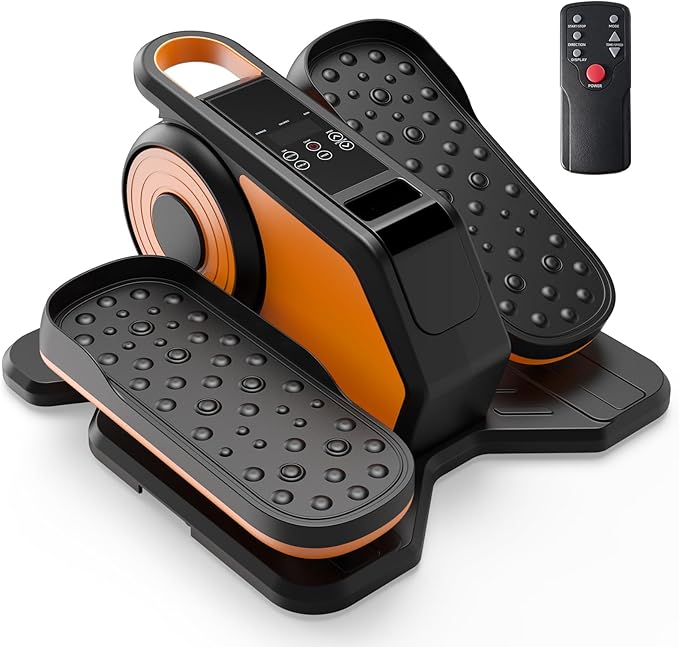 Sweetcrispy Compact Under-Desk Elliptical – Quiet Mini Pedal Exerciser with Adjustable Speed and LED Display, Portable Workout Equipment for Home or Office