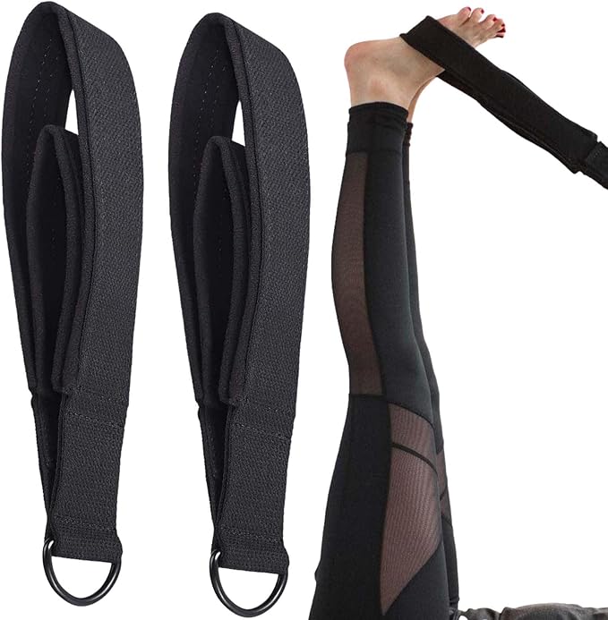 Pilates Double loopp Straps - Hands and Feet Reformer Bands, Non-Slip Exercise Equipment | Adjustable Double loopp Handle Strap, Comfortable Fitness Accessory for Yoga, Pilates, Home Gym Workout