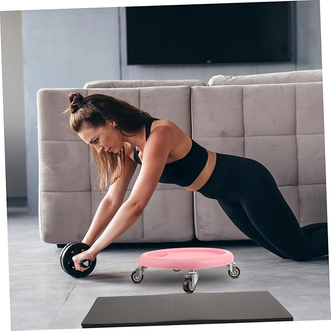 Kisangel Sliding Discs for Abdominal Training Low-impact Fitness Equipment with Non-slip Surface Versatile Core Sliders for Home Workouts Includes Knee Pad for All Fitness Levels
