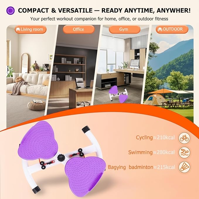 Waist Twister Machine Exercise, Ab Twist Board with 300 lbs Weight Capacity, Abs Workout for Slim Waist and Core Ab Exercise, Noiseless Home Gym Equipment for Women Men