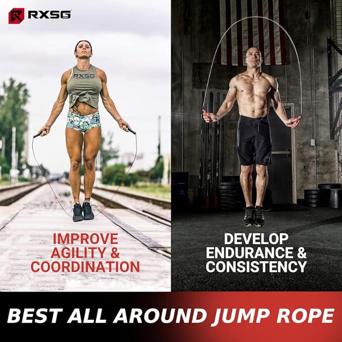 Rx Smart Gear Jump Rope - Black Ops Ergonomic Handles with Trans Black Cable Buff 3.4 | Jump Smart Weighted Speed Rope for Sports & Fitness, MMA, HIIT, Cardio Workout