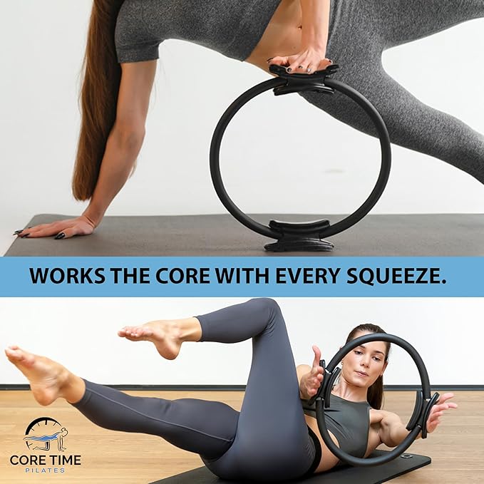 Pilates Ring Set- Pilates Workout Cards, Pilate Ring, and Resistance Band Set.