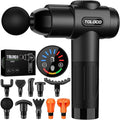 TOLOCO Massage Gun, Deep Tissue Back Massage for Athletes for Pain Relief, Percussion Massager with 10 Massages Heads & Silent Brushless Motor, Valentines Day Gifts for Him Her, Black